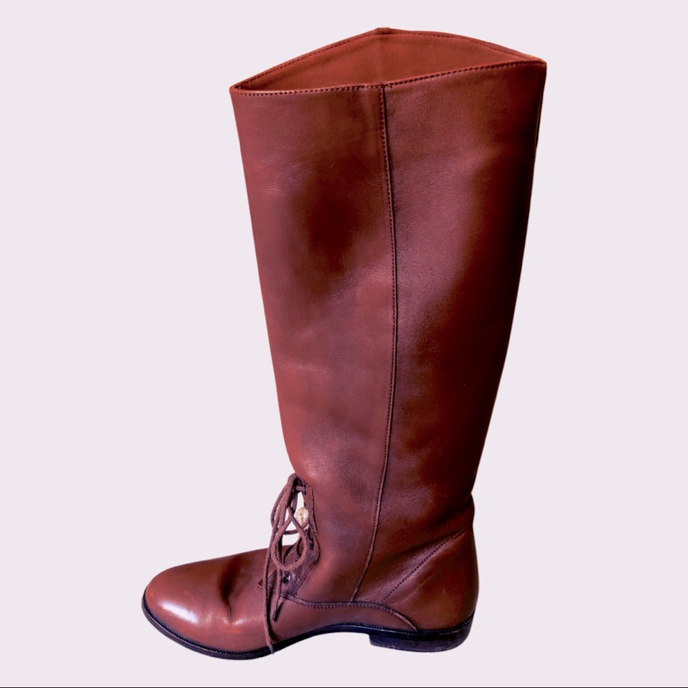 Women’s size 6 1/2M brown leather Tina riding boots made in Argentina